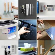 Kit 1-3pcs 2meter Magic Tape Double Sided Super Strong Washable Self-Adhesive Gel - 白色 - 查看 2