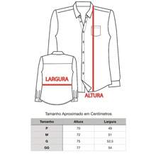 Kit 3 Long Sleeve Social Shirt Men's Cotton Social Shirt Slim Fit Social Blouse (Black White Wine) - 深灰色 - 查看 3