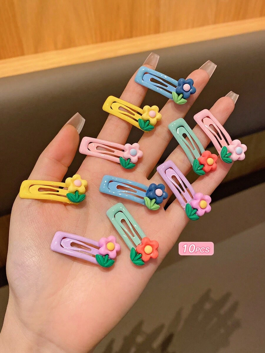 10pcs Colorful BB Hair Clips, Suitable For Daily Use - Multicolor - View 1