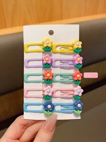 10pcs Colorful BB Hair Clips, Suitable For Daily Use - Multicolor - View 4