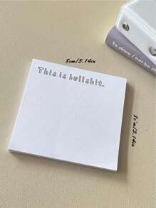 50 piezas Libreta con notas adhesivas divertidas, adecuada para memorando, toma de notas, útiles escolares, vuelta a clases, aprendizaje y vida diaria, portátil, fácil de pegar para el hogar, la oficina, la libreta, diseños de bloque de notas adhesivas estudiantiles con cuadricula, memorando creativo con adhesivo - Blanco - Ver 4