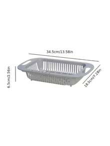 New Washing Drain Basket Kitchen Sink Drain Basket Multi-Functional Fruit And Vegetable Drain Tray Rack Plastic Storage Rack - Multicolor - View 4