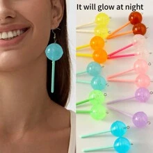 10 件/8 件夜光树脂 3D 棒棒糖 DIY 耳环、钥匙扣、包包挂饰、发饰、项链吊坠