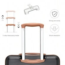 Lightweight 2-Piece Set - 20-Inch Carry-On Suitcase With 12-Inch Vanity Case 4-Wheel ABS Luggage For Travel And Business With TSA Lock