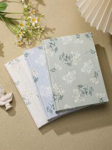 Flower Patterned Artistic Notebook With Fabric Cover, High Aesthetic Value,School Supplies,Back To School