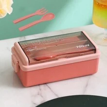 1 Peça Marmita Bento com Vários Compartimentos, Recipiente Quadrado Selado para Refeições, Adequado para Volta às Aulas, Trabalhadores de Escritório, Dia dos Namorados, Natal, Halloween