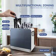 Knife Holder Knife Drying Rack Organizer Metal Storage Knife Storage Rack