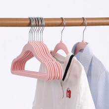 20 piezas/10 piezas de perchas infantiles con revestimiento de felpa de colores mixtos, perchas antideslizantes y duraderas para secar ropa, perchas de bebé con felpa - Perchas antideslizantes adecuadas para bebés, niños pequeños, ropa de bebé - Perchas para niños con diseño delgado, esenciales para el almacenamiento en el hogar - percha para ropa de niños - Ver 12