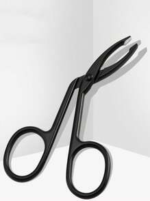 1pc Multifunctional Angled Eyebrow Tweezer, Professional Eyebrow Hair Removal Tweezer, Makeup Beauty Tool - Black - View 1