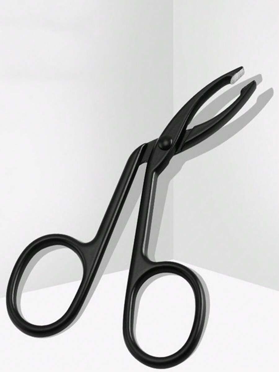 1pc Multifunctional Angled Eyebrow Tweezer, Professional Eyebrow Hair Removal Tweezer, Makeup Beauty Tool - Black - View 1