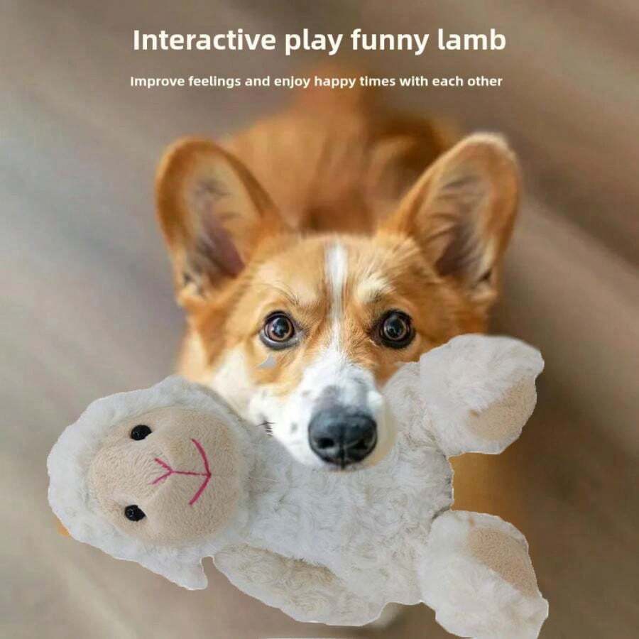 Lovely Plush Lamb Toys For Pet Plush Animal Sheep Toys For Dogs Playing