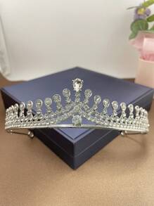 1 件优雅金属皇冠发饰，适合女性、生日派对、婚礼、角色扮演、圣诞节、万圣节礼物