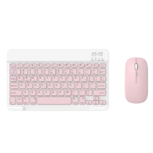 Combinación de teclado y mouse inalámbrico ultrafino compatible con iPad, tableta, portátil y computadora de escritorio, portátil, silencioso y recargable - Multicolor - Ver 10