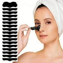 CIOV 200pcs Bamboo Charcoal Nose Strips, Peel Off Blackhead Remover, Minimize Pores, Suitable For All Skin Types (For Wet Use)