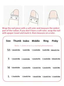 10 件手工制作的猫眼幻彩可穿戴指甲，具有法式优雅、镜面粉末和闪闪发光的钻石般的点缀，饰有彩虹色玻璃珠，营造出芭蕾舞者的优雅气质，[100% 手工制作，图案和装饰具有一定的随机性] 适用于美甲设计日常使用和节日派对礼物，配有女孩美甲用品（显示卡是随机的）按压指甲 - 彩色 - 查看 7