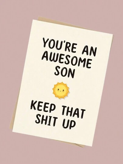 1PC Fun Greeting Card For Son Suitable For Parents To Give To Birthday Card (Send Random Color Styles) Back To School, Back To School, School Supplies