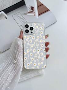 1 pieza Funda de teléfono transparente de TPU con patrón de margarita blanca, a prueba de golpes, compatible con teléfonos Apple/Android - Compatible con Galaxy A51 4G, Galaxy A52, Galaxy A52s 5G, Galaxy S23 Ultra, Galaxy A13 4G, Galaxy A12, Galaxy S22 Ultra, OPPO A54, Galaxy A54, 16 Pro Max, Galaxy A04E, Galaxy A05S, Galaxy A34, Galaxy S25 Ultra 5G, Redmi Note 13, Galaxy A14, Galaxy A32 4G, resistente al agua y a los arañazos - Multicolor - Ver 3