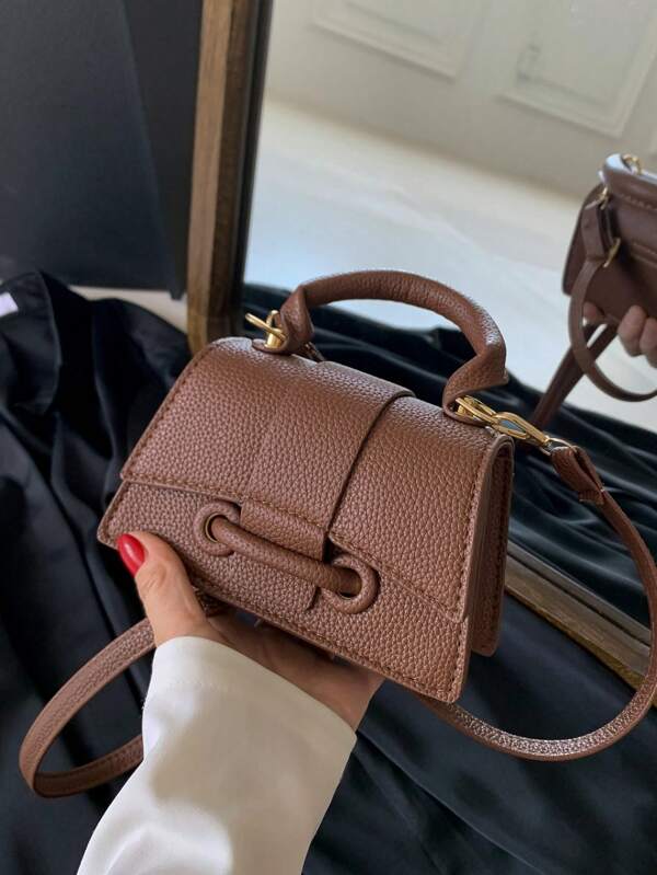 Bolsa Quadrada Mini de Alta Qualidade, Bolsa Cosmética Portátil de Cor Sólida e Moda, Bolsa Feminina