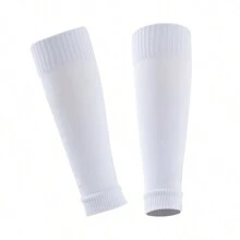 Sports Outdoor 1set Anti-Slip Football Leg Warmers & Shin Guards Sports Suit, Football Gear - White - View 5
