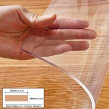 1pc PVC Transparent Table Cover Protector, 1.0mm Thick Heat Resistant Waterproof Anti-Scratch Desk Mat For Home & Hotel Dinning Tables, Coffee Tables