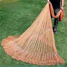A Fishing Net, Hand Thrown Net, Traditional Fishing Net, Fishing Gear, Tire Line Material, Weighted Steel Sinker, Three Specifications, Can Catch Fish Of All Sizes, - Redwood - View 1