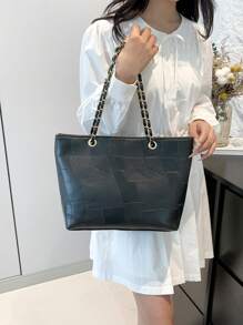 Fashion Vintage Large Capacity Crocodile Embossed Women's Shoulder Tote Bag