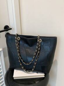 Fashion Vintage Large Capacity Crocodile Embossed Women's Shoulder Tote Bag