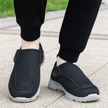 Men's Diabetes Shoes, Extra Wide Shoes For Swollen Feet, Adjustable Strap, Easy To Wear And Remove, Fashionable Diabetes Shoes - Black - View 3