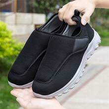 Men's Diabetes Shoes, Extra Wide Shoes For Swollen Feet, Adjustable Strap, Easy To Wear And Remove, Fashionable Diabetes Shoes - Black - View 7