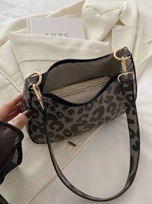 Leopard Print Backpack, Large Capacity Lightweight Backpack, Suitable For Women And High School/College Students, Cheetah Print Women's Bag, Leopard Print Makes A Comeback - Grey - View 6