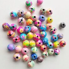 4 毫米/0.157 英寸 * 6 毫米/0.236 英寸长水晶珠 50 颗镀金色椭圆形玻璃珠散珠隔珠适用于珠宝制作 DIY 手链 - 軟陶圓珠 - 查看 4