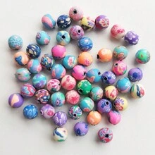 4 毫米/0.157 英寸 * 6 毫米/0.236 英寸长水晶珠 50 颗镀金色椭圆形玻璃珠散珠隔珠适用于珠宝制作 DIY 手链 - 軟陶圓珠 - 查看 3
