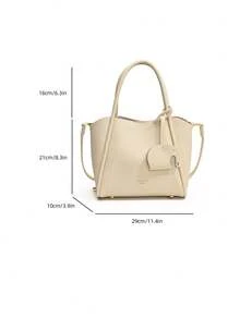 Mùa hè Thời trang mới Retro Công sở thông thường Kỳ nghỉ Tote Gối Baguette Coffin Túi xách nữ, Túi đeo chéo Baguette Chắp vá Thiết kế chéo cổ điển Ví, Dây đeo máy ảnh Túi Messenger xe máy, Túi đeo chéo vai đơn giản giản dị sang trọng, Phong cách Dopamine di động nhẹ Màu sắc trang trí bằng kim loại Punk Thư mùa thu Túi xách nữ bánh bao thiết yếu mùa đông - Màu Khaki - Xem 6