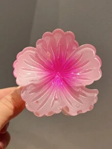 1pc Round Colorful Flower Claw Clip Hair Accessory, Ideal For Summer Vacation And Travel Accessories - Multicolor - View 10