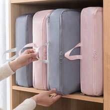 1 Túi nén quần áo tiết kiệm không gian để sắp xếp đồ đạc khi đi du lịch và ở nhà - Nén chăn, chăn bông, ga trải giường, gối, v.v. - Túi đựng quần áo du lịch tiện lợi và di động Bộ túi đựng hành lý Túi đựng đồ cho kỳ nghỉ du ngoạn trên biển Đồ dùng du lịch mùa hè thiết yếu cho phụ nữ Vali đựng đồ lót Trang trí phòng - Xám - Xem 9