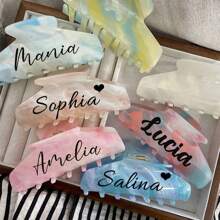 定制发爪，定制发爪，伴娘礼物婚礼礼物发饰，优雅发夹定制新娘派对礼物，婚礼发饰，春夏亮色 - 多色 - 查看 3