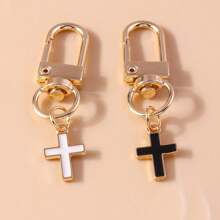 复古合金钥匙扣，泪珠油吊坠装饰配件钥匙圈套装女士