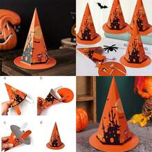 10 件万圣节糖果礼品套装 - 城堡和南瓜帽设计，适合 14 岁以上儿童的节日派对礼物 - 彩色 - 查看 4