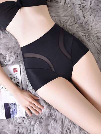 Ilusión Panty Alta estilo Faja | Braguita Tiro Alto, Control de vientre y levantamiento de Glúteos | Calzón modelador de Cintura y Controlador de Barriga