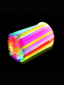 100 szt. świecących pałeczek luzem 8" świecące w ciemności artykuły imprezowe bransoletki naszyjniki, świecący w ciemności neon, Wielkanoc, piłka nożna, zestaw artykułów na imprezę halloweenową jesień, Boże Narodzenie