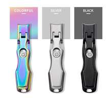 Coupe-ongles en acier inoxydable sans éclaboussures pour hommes, coupe-ongles des doigts avec récupérateur, convient aux hommes, femmes et personnes âgées ayant des ongles épais - Multicolore - Voir 7