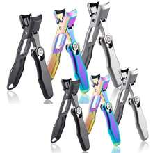 Coupe-ongles en acier inoxydable sans éclaboussures pour hommes, coupe-ongles des doigts avec récupérateur, convient aux hommes, femmes et personnes âgées ayant des ongles épais - Multicolore - Voir 4