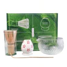 4PCS/Set Japanese Style Glass Matcha Set, Including Glass Tea Bowl, Tea Stand, Spoon, And Tea Whisk, Excellent Gift For Ceremonies And Traditional Japanese Decoration Back To School - B - مشاهدة 18