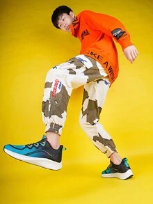 Giày thể thao thông thường thời trang chất lượng cao cho nam, Giày chạy bộ nam thiết kế mới, thoải mái & thoáng khí, giày thể thao nhẹ MD cho nam, đế cao su chống trượt, cuộc thi huấn luyện chuyên nghiệp Marathon & Điền kinh Giày nam - bầu trời đêm xanh - Xem 5