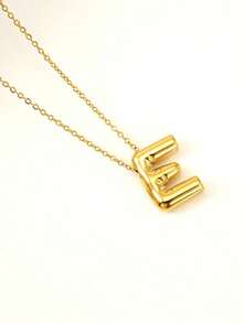 1PC Bong Bóng Chữ Cổ Bóng Ban Đầu Dây Chuyền Nữ Tinh Tế Bảng Chữ Cái Mặt Dây Chuyền Thổi Phồng Tên Cá Tính Trang Sức Quà Tặng - Nhiều màu - Xem 15