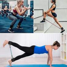 6pcs Leg Strength Ankle Strap Resistance Bands, Booty Glute Ankle Straps For Fitness Training, Assorted Color - Multicolor - View 6