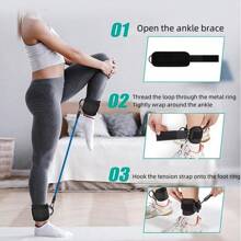 6pcs Leg Strength Ankle Strap Resistance Bands, Booty Glute Ankle Straps For Fitness Training, Assorted Color - Multicolor - View 5