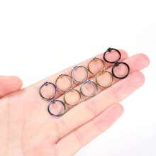 1PC 16G Hinged Nose Ring Hoop Stainless Steel Hypoallergenic Clicker Segment Septum Nose Piercing 18K Gold Plated Lip Rings Cartilage Tragus Daith Conch Helix Lobe Rook Earring 8mm 10mm Earlobe Earring,Belly Ring Women And Men Body Pierecing Jewelry