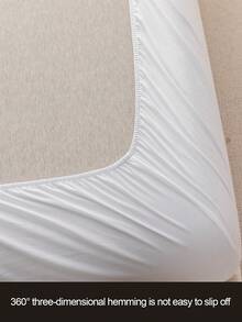 3/4 件可调节床单床笠和枕套套装 - 柔软床单套装，4 件套酒店豪华床笠套装，易护理超细纤维舒适床笠套装 - 白色 - 查看 6