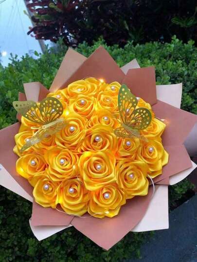 100 piezas de pétalos de rosa de seda semiacabados para hacer ramos de rosas eternas para Halloween, Acción de Gracias, bodas, cumpleaños, Día de San Valentín, etc.